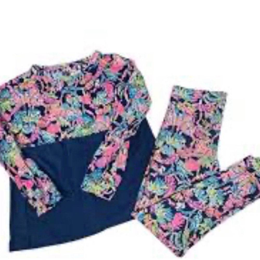 Lilly Pulitzer Set - Girls Maia Leggings & long sleeve top - both size XL